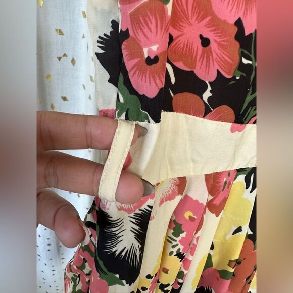 Darling Lulus Ashley Floral V Neck Bodice Fit Flare Skater Tulle Dress S - Picture 8 of 12